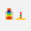 Rainbow Harmony Set: Wooden Xylophone & Colored Ring Stacker