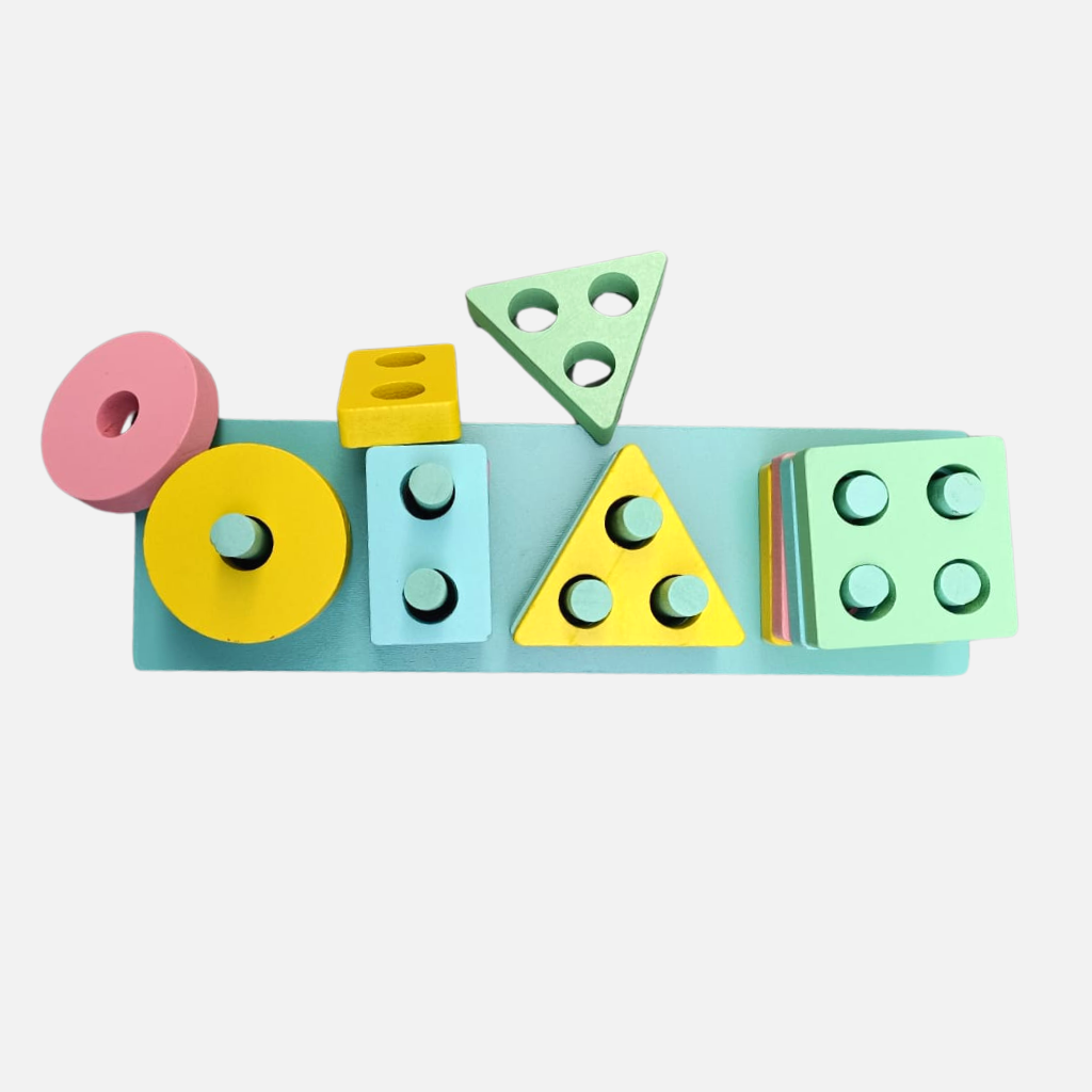 Rectangle Montessori Stacker: Geometric Blocks Shape – Erenjoy