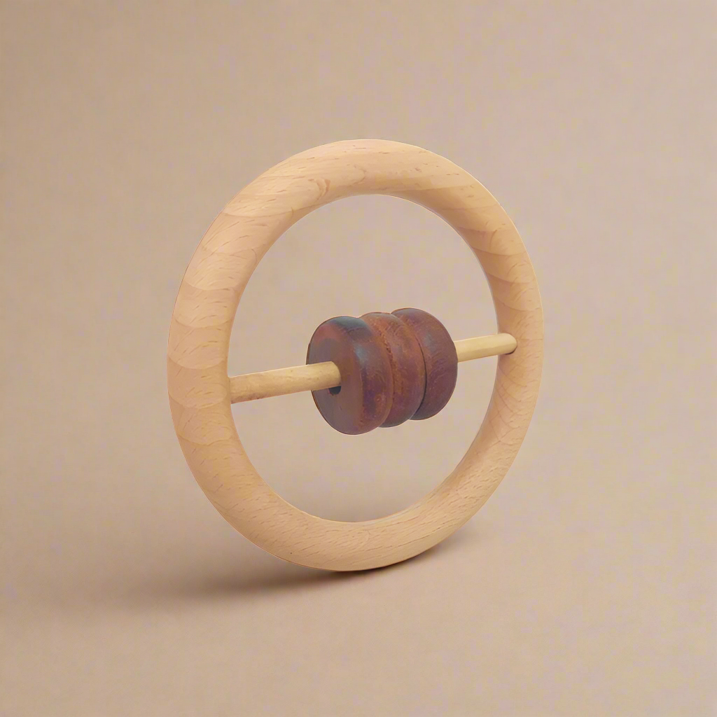 O Ring Rattle Beechwood Ring Rattle with Triple Rings – Erenjoy