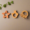 Neem Wood Teethers Rattles Combo - Star, Rabbit Teether and Ring Rattle