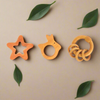 Neem Wood Teethers Rattles Combo - Star, Rabbit Teether and Ring Rattle