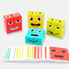 Wooden Emoji Expression Changing Puzzle Cube – Interactive Face Game for Kids