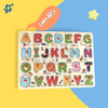 Interactive Wooden Alphabet Board with Knobs: Learn ABCs with Hands-On Play