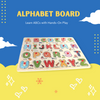 Interactive Wooden Alphabet Board with Knobs: Learn ABCs with Hands-On Play