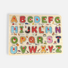 Interactive Wooden Alphabet Board with Knobs: Learn ABCs with Hands-On Play