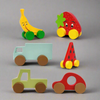 Wooden Car Combo: 3 Fruity Vehicles & 3 Classic Cars