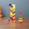 Wooden Combo Fun - Rollin' Slippery Track Car with Colored Stacking Rings