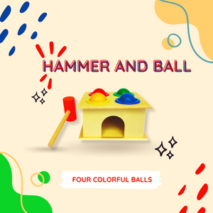 Wooden Hammer and Ball Toy