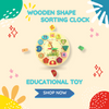 Wooden Shape Sorting Clock