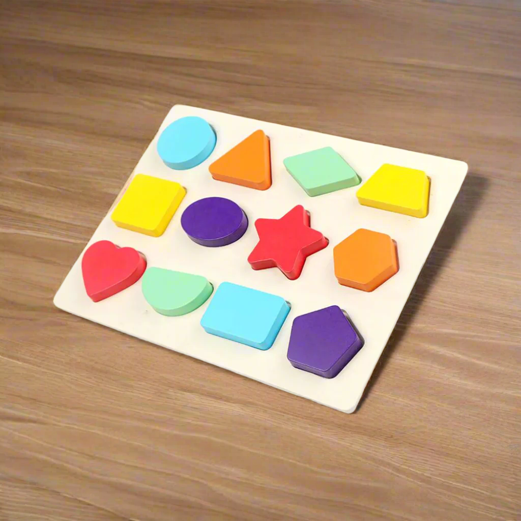 Wooden Shape Sorting Puzzle Board For Toddlers Montessori Educationa wooden-shape-sorting-puzzle-board-for-toddlers-montessori-educationa