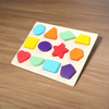 Wooden Shape Sorting Puzzle Board for Toddlers - Montessori Educational Toy