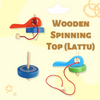 Wooden Spinning Top: Classic Handcrafted Gyro Toy for Kid