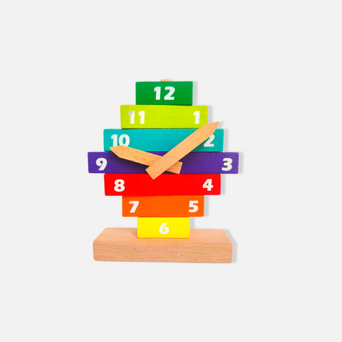 Wooden Montessori Stacking Clock