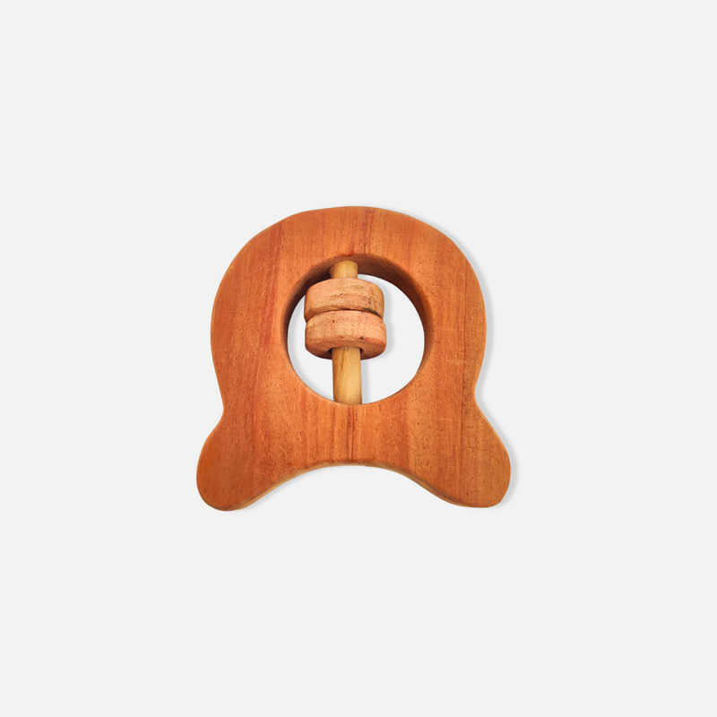 Erenjoy Neem Wood Rattle - Bunny Head Shaped